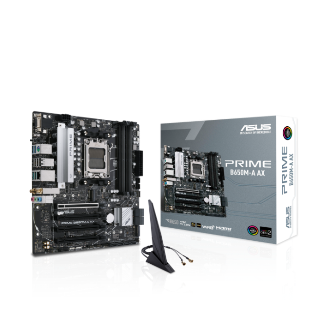 TARJETA MADRE ASUS PRIME B650M-A AX DDR5 MATX AM5 - WIFI 6 BT V5.2 - 90MB1C10-M0EAY0