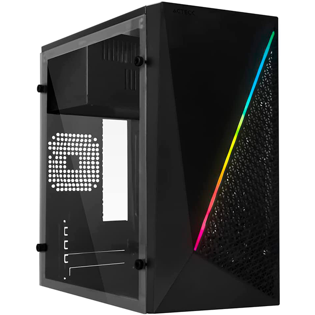 Gabinete Acteck Kioto GC460 | MATX | RGB | Incluye Fuente de Poder 500W | AC-933070