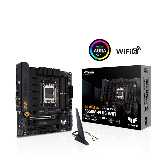 TARJETA MADRE ASUS TUF GAMING B650M-PLUS WIFI AMD AM5 DDR5 MATX - 90MB1BF0-M0AAY0