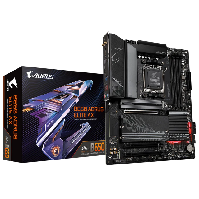 TARJETA MADRE GIGABYTE B650 AORUS ELITE AX - ATX AMD AM5 DDR5 - B650 AORUS ELITE AX