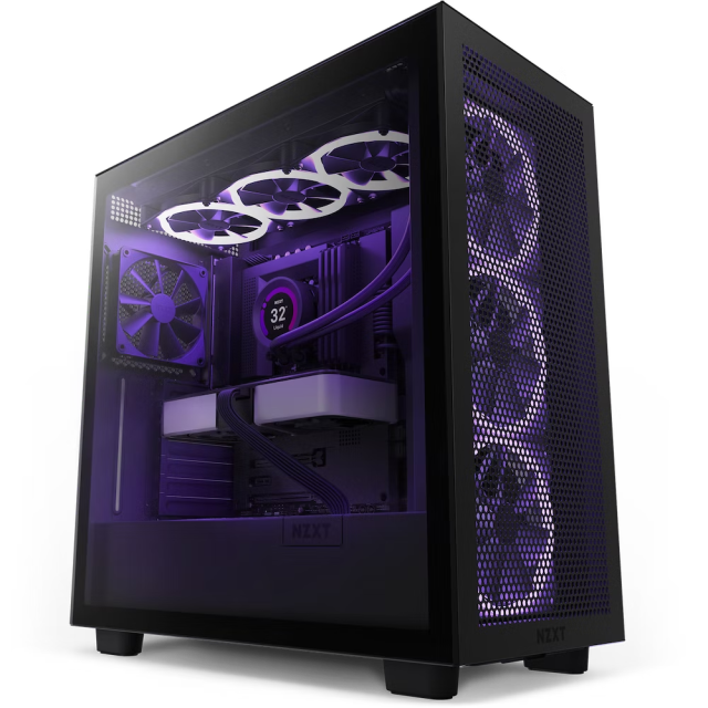 Gabinete gamer NZXT H7 Flow | Black | EATX | Cristal templado | CM-H71FB-01