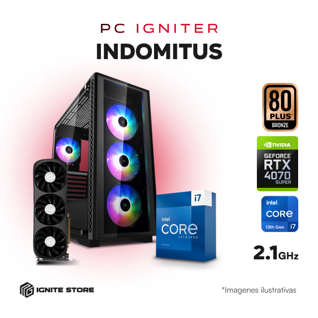 PC IGNITER INDOMITUS - I7 13700 + RTX 4070 TI SUPER OC