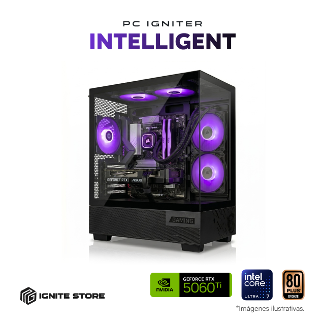 PC Gamer Igniter Intelligent | Intel Core Ultra 7 270K | RTX 5060 Ti 16GB | 32GB de RAM | SSD 1TB