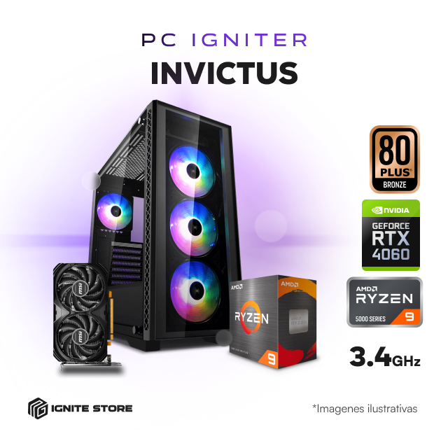 PC IGNITER INVICTUS - R9 5950X + 32GB RAM + RTX 4060