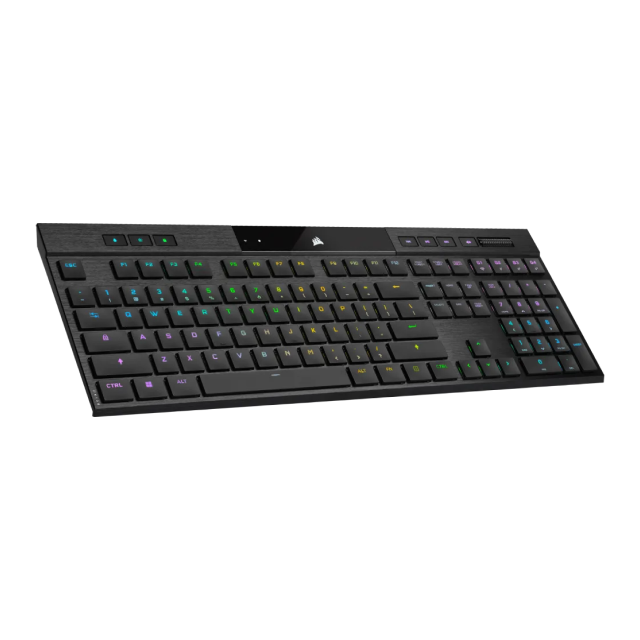 Teclado inalámbrico mecánico Corsair K100 Air RGB | Switch táctil ultra low profile | Inglés | CH-913A01U-NA