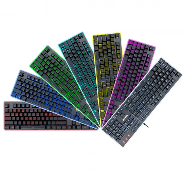 Teclado Gamer Redragon Dyaus 2 - Botones Multimedia - Membrana - Alámbrico - Español - LED Multicolor - K509RGB-SP
