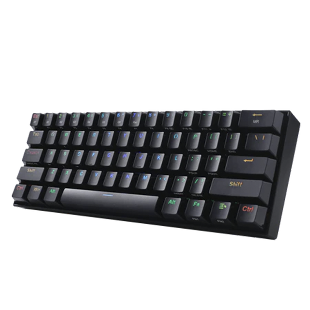 TECLADO INALAMBRICO MECANICO REDRAGON DRACONIC NEGRO RGB 60% SWITCH CAFE (INGLÉS)(HOTSWAP)  / K530-RGB