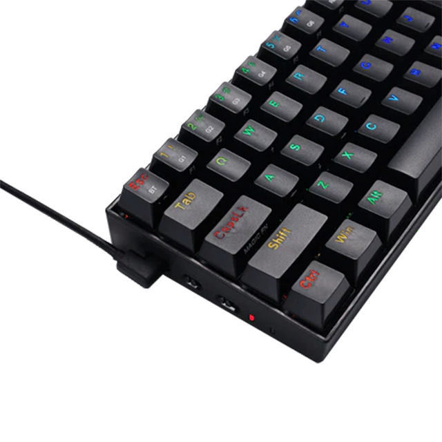 TECLADO INALAMBRICO MECANICO REDRAGON DRACONIC NEGRO RGB 60% SWITCH CAFE (INGLÉS)(HOTSWAP)  / K530-RGB