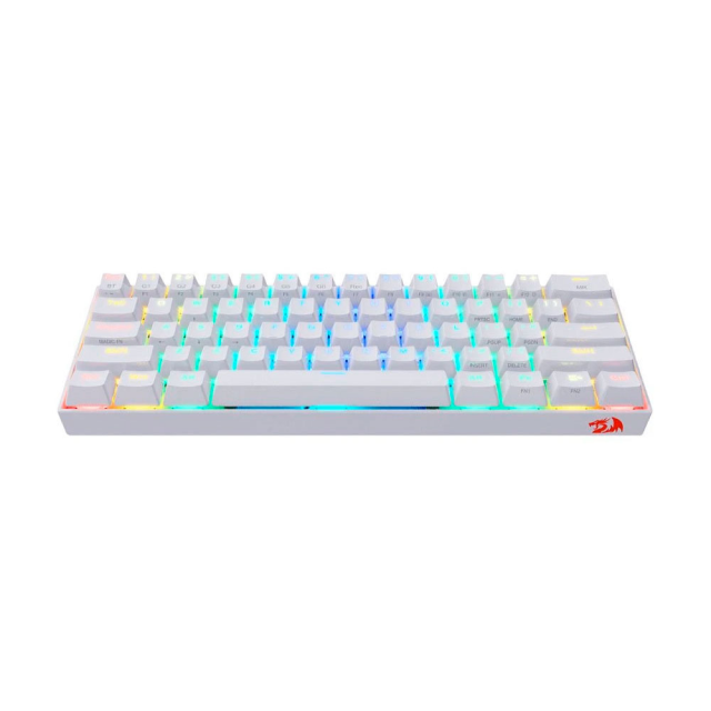 Teclado Inalámbrico Redragon DraconicWhite K530W | Compacto 60% | Swicthes Redragon Brown | RGB | Inglés | K530W-RGB