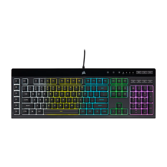 Teclado Alámbrico Corsair K55 RGB PRO | Membrana | USB 2.0 | Teclas Multimedia | 6 Teclas Macro | Español | CH-9226765-SP