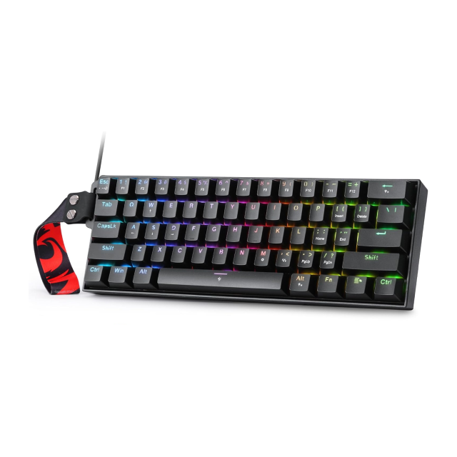 Teclado Gamer Mecánico Alámbrico Redragon Fizz Magnetic+ | 60% | Switches Magnéticos | Español | RGB | Negro | K617RGB-MP-SP