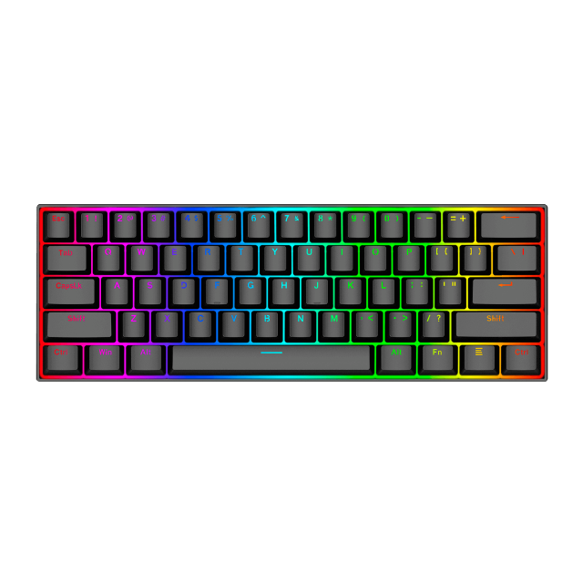 Redragon K630 Dragonborn 60% Teclado RGB | Interruptor Café | Mecánico | Negro | Inglés | K630RGB SP-BROWN