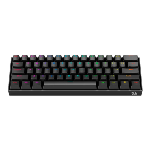 Redragon K630 Dragonborn 60% Teclado RGB | Interruptor Café | Mecánico | Negro | Inglés | K630RGB SP-BROWN