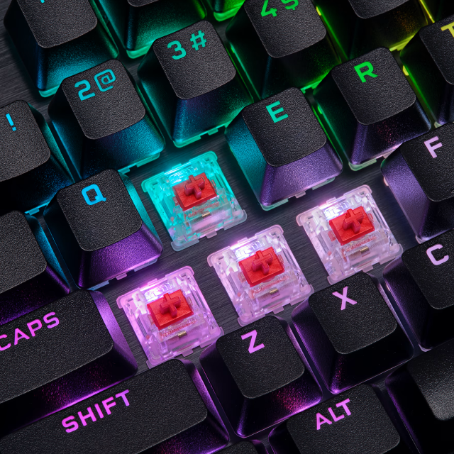 Teclado mecánico Corsair K70 RGB PRO | Alámbrico USB 3.0 | Full Size | Teclas  PBT DOUBLE SHOT PRO | CHERRY MX Red | CH-9109410-NA