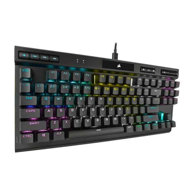 Teclado mecánico alámbrico Corsair K70 TKL | Switch Speed | Negro | Inglés | CH-9119014-NA