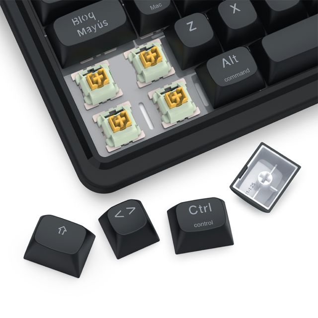 Teclado Mecánico Inalámbrico Redragon EISA LCD K719 | 95% | Switch Lineal Yolk | Hot Swap | Pantalla LCD | Gasket Mount | 2.4 GHz / Bluetooth / USB | Español | RGB | Negro | K719RGB-PRO SP