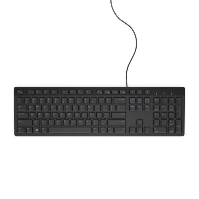 Teclado Alámbrico de Membrana Dell KB216 | 100% | Español | Negro | KB216-BK-LTN
