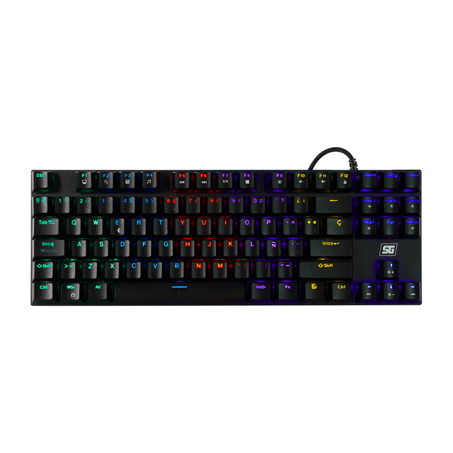 Teclado Mecánico Vorago SG KB-600 | TKL | 12 teclas multimedia | RGB | Anti-Ghosting | USB | KB-600