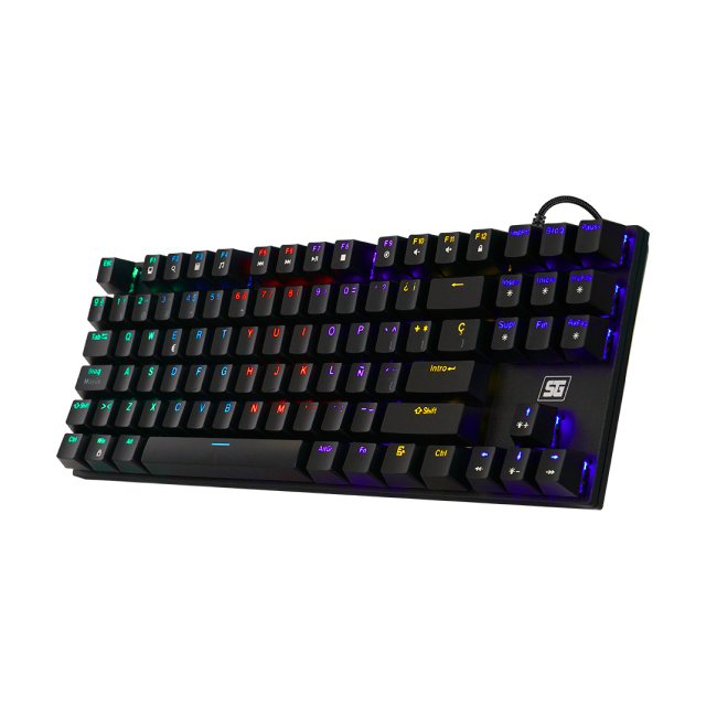 Teclado Mecánico Vorago SG KB-600 | TKL | 12 teclas multimedia | RGB | Anti-Ghosting | USB | KB-600