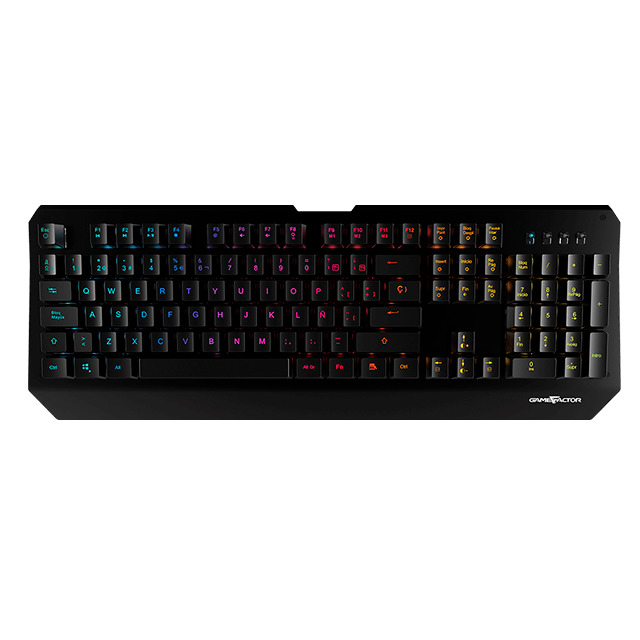 TECLADO ALAMBRICO MECANICO GAMEFACTOR KBG601 NEGRO RGB SWITCH OPTICO ROJO (ESPAÑOL) / KBG601