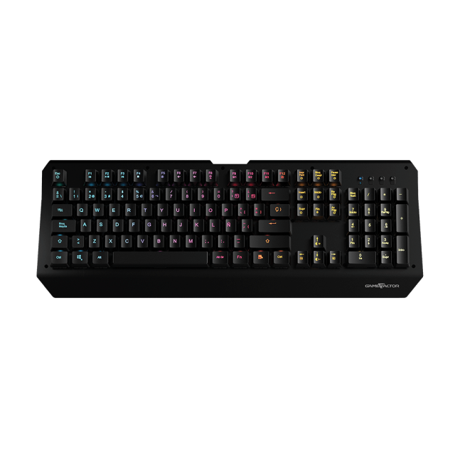 Teclado Alámbrico Mecánico GameFactor KGB601 | Full Size / 105 Teclas | Switch Red | RGB | Español | Color Negro | KBG601