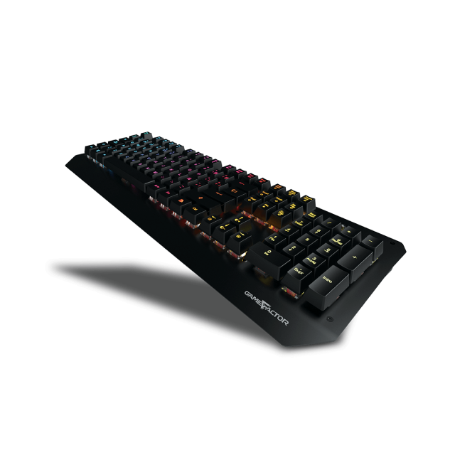 Teclado Alámbrico Mecánico GameFactor KGB601 | Full Size / 105 Teclas | Switch Red | RGB | Español | Color Negro | KBG601