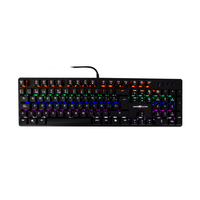 Teclado Alámbrico Mecánico GameFactor KBG400 | Full Size / 104 Teclas | Switch Blue | Español | KBG-400-BL