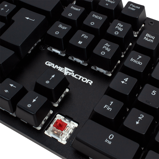 Teclado Alámbrico Mecánico GameFactor KBG400 | Full Size / 104 Teclas | Switch Red | Español | KBG-400-RD