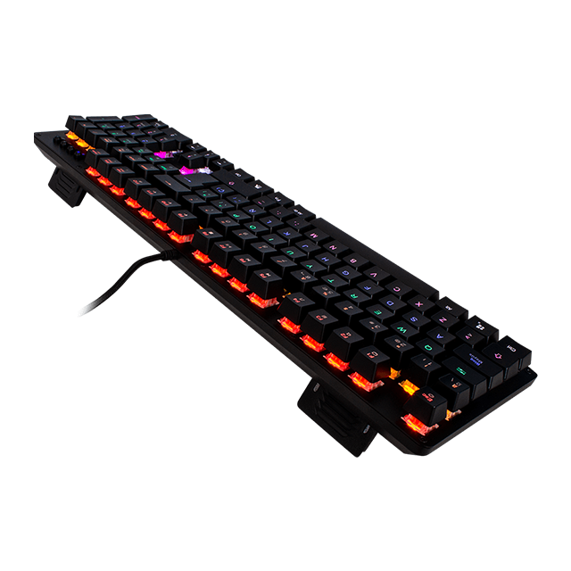 TECLADO ALAMBRICO MECANICO GAMEFACTOR NEGRO RGB SWITCH BLUE (ESPAÑOL) / KBG400-BL