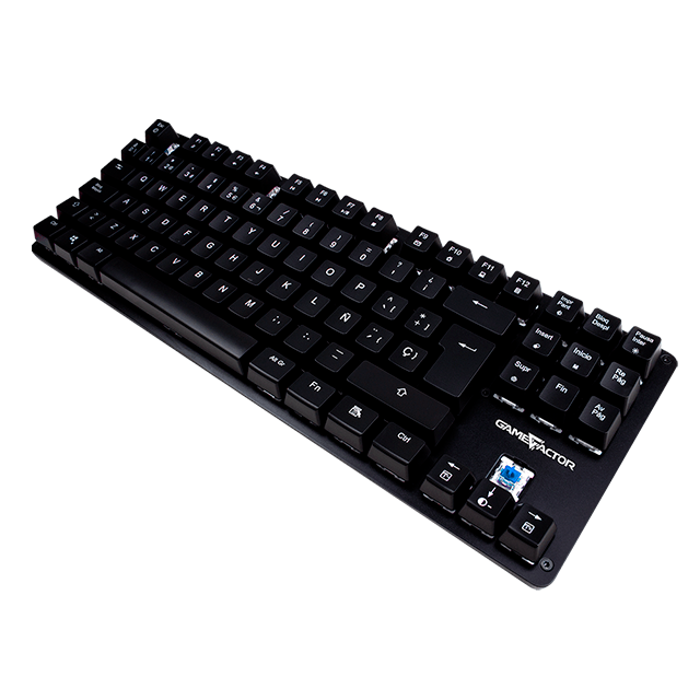 Teclado Gamer Game Factor KBG500 - Mecánico - Switch Azul - Alámbrico - TKL - Español - RGB - KBG500-BL