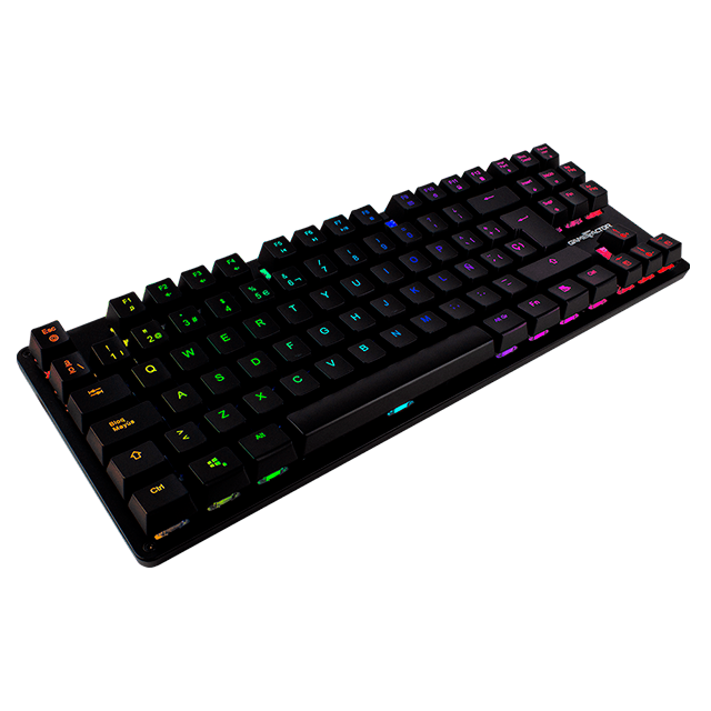 Teclado Gamer Game Factor KBG500 - Mecánico - Switch Rojo - Alámbrico - TKL - Español - RGB - KBG500-RD