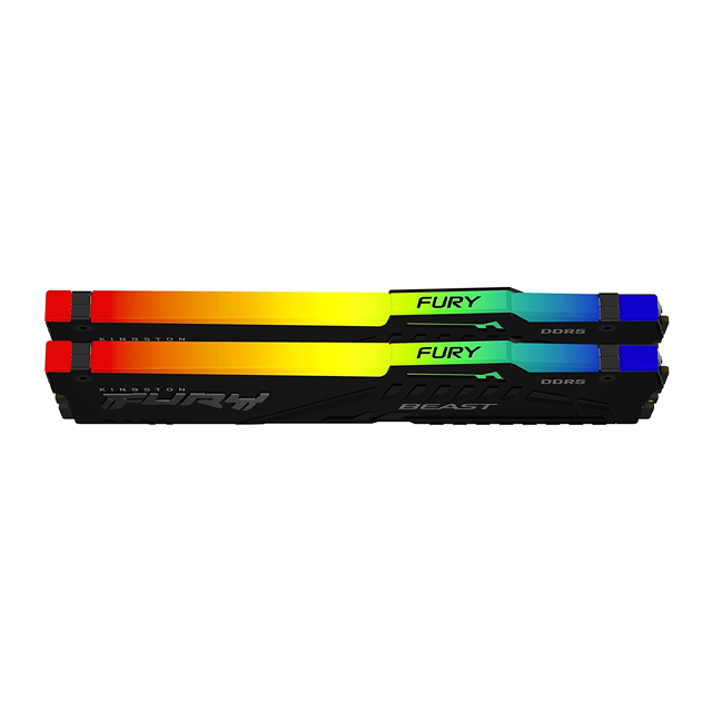 Kit de Memoria RAM DDR5 | 64Gb (2 x 32GB) | 5200Mhz | CL40 | Kingston Fury Beast | KF552C40BBAK2-64