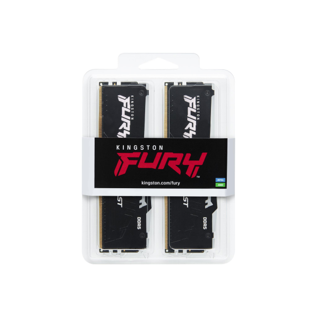 Kit de Memoria RAM DDR5 Kingston Fury Beast RGB | 32GB (2x16GB) | 5600MT/s | CL36 | EXPO | KF556C36BBEAK2-32