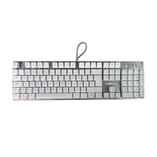 Teclado Alámbrico Mecánico KBG400 | Full Size / 104 Teclados | Switch Red | Color Blanco | Español | KBG400-WH-R