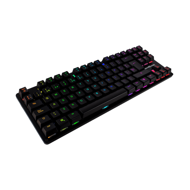 Teclado Alámbrico Mecánico GameFactor KBG500 | TKL | 88 Teclas | Switch Azul | RGB | Español | KBG-500-BL