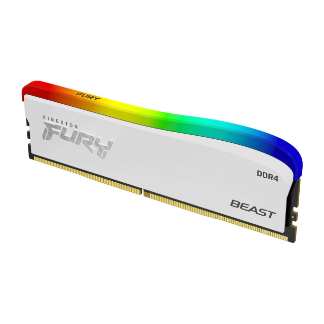 Memoria RAM | DDR4 | 8GB | 3200MT/s | Kingston Fury Beast RGB Blanco | KF432C16BWA/8