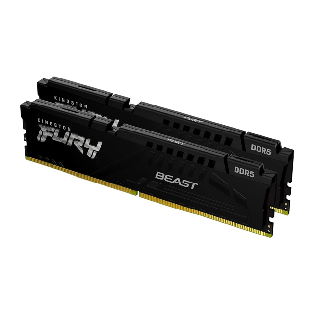 Kit de Memoria RAM DDR5 32GB ( 16GB x 2 ) | 5200Mhz | CL40 |Kingston Fury | KF552C40BBK2-32