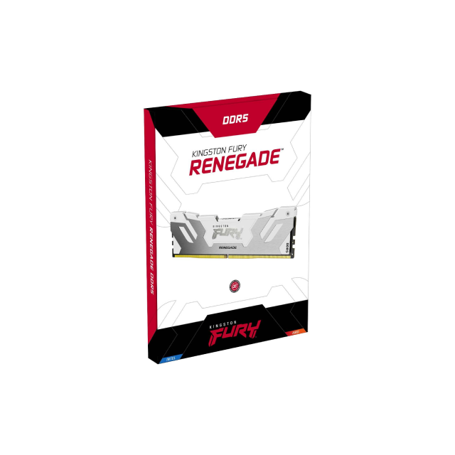 Memoria RAM DDR5 | 16GB | 6000MHz | CL32 | Intel XMP | Kingston FURY Renegade White RGB | KF560C32RWA-16