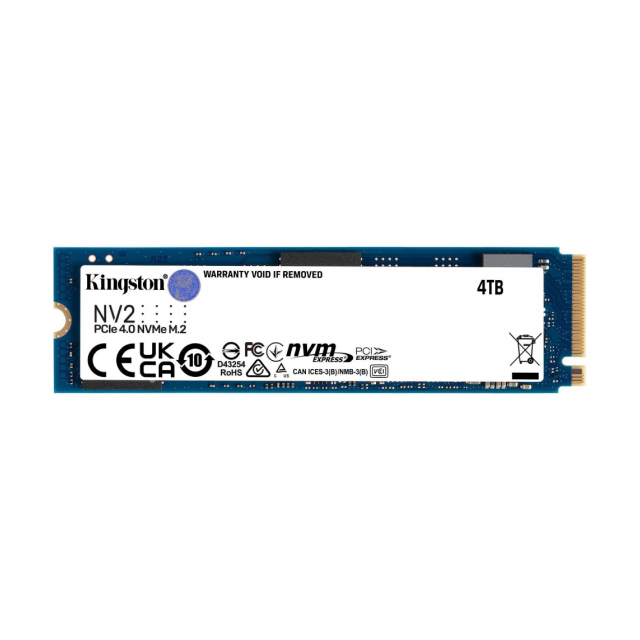 Unidad SSD Kingston SNV2S | 4TB | M.2 | PCIe 4.0 NVMe | 3500MB/s Lectura | 2800MB/s Escritura | SNV2S/4000G