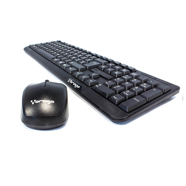 Kit de teclado y Mouse Vorago KM-302 | Teclas Multimedia | USB | Reclinable | KM-302