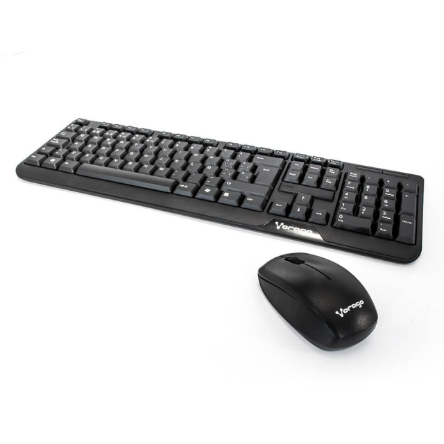 Kit de teclado y Mouse Vorago KM-302 | Teclas Multimedia | USB | Reclinable | KM-302