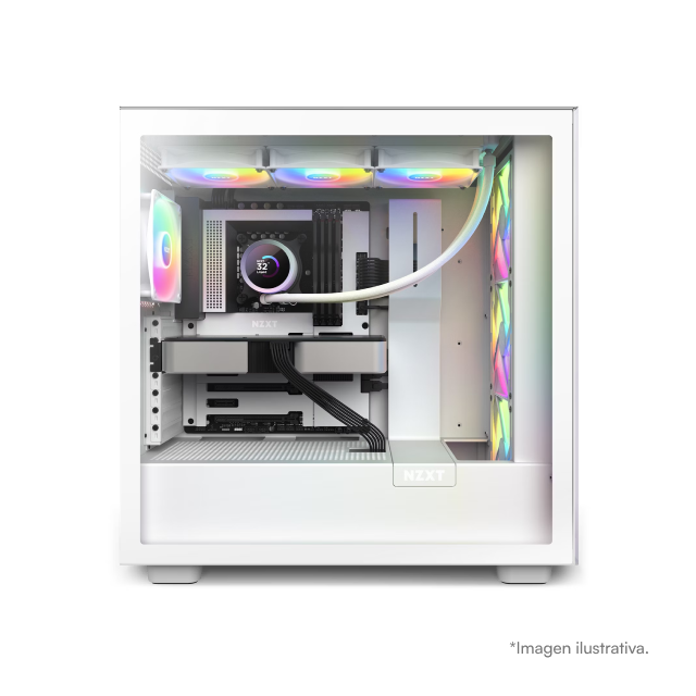 Enfriamiento Líquido NZXT Kraken 360 RGB | Color Blanco | 360mm | Pantalla LCD Personalizable | 3 ventiladores de 120mm | RL-KR360-W1