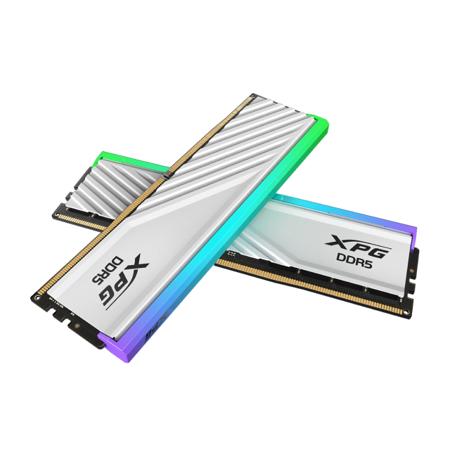 Kit de Memoria RAM ADATA XPG LANCER BLADE RGB DDR5 | 48GB (2 x 24GB) | DDR5 | On-Die ECC | 6000 MT/s | CL30 | XMP / EXPO | Blanco | AX5U6000C3024G-DTLABRWH