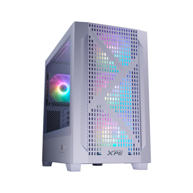 Gabinete ADATA XPG LANDER 300 | Mini Torre | Micro-ATX / Mini-ITX | USB-A 3.2 | Cristal Templado | Incluye 4 Ventiladores ARGB | Blanco | LANDER300MAA-WHCWW