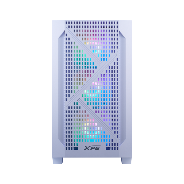Gabinete ADATA XPG LANDER 300 | Mini Torre | Micro-ATX / Mini-ITX | USB-A 3.2 | Cristal Templado | Incluye 4 Ventiladores ARGB | Blanco | LANDER300MAA-WHCWW