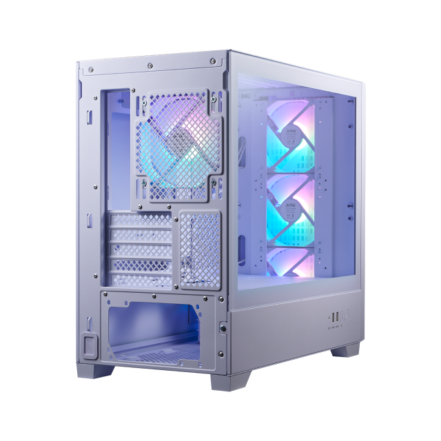 Gabinete ADATA XPG LANDER 300 | Mini Torre | Micro-ATX / Mini-ITX | USB-A 3.2 | Cristal Templado | Incluye 4 Ventiladores ARGB | Blanco | LANDER300MAA-WHCWW