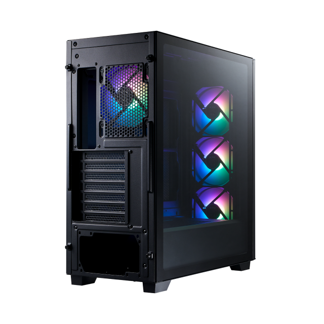 Gabinete ADATA XPG LANDER 500 | Media Torre | ATX / Micro-ATX / Mini-ITX | USB-A 3.2 | Cristal Templado | Incluye 4 Ventiladores ARGB | Negro | LANDER500MTA-BKCWW