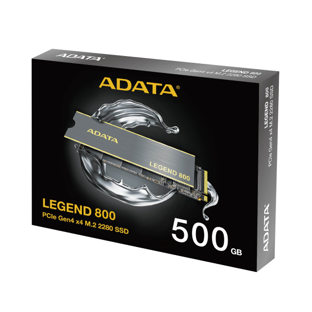 Unidad SSD Adata Legend 800 | 500GB | M.2 NVMe | PCIe Gen4 | Hasta 3,500MB/s Lectura | Hasta 2,800MB/s Escritura | ALEG-800-500GCS