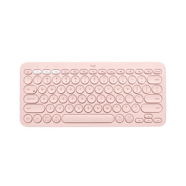 Teclado Inalámbrico Logitech K380 | 3 Canales Bluetooth | BaterÍas AA (Incluidas) | Windows / macOs / iOS / AppleTV / Android |Color Rosa | Español | 920-009594