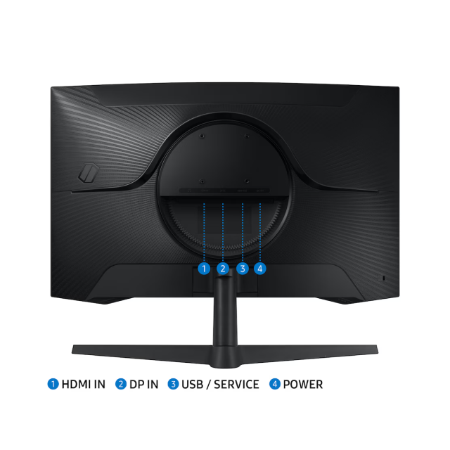 Monitor Gamer Curvo Samsung Odyssey G5 G55C | 27" | 2560 x 1440 (QHD) | VA | 165Hz | 1ms (MPRT) | 1000R | AMD FreeSync / HDR10 | HDMI 2.0 / DisplayPort 1.2 / Jack 3.5mm | Negro | LS27CG552ELXZX